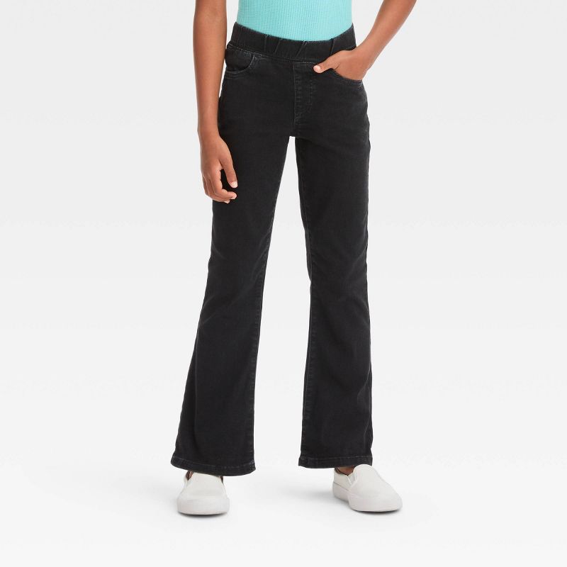 Girls' Mid-Rise Pull-On Flare Jeans - Cat & Jack™