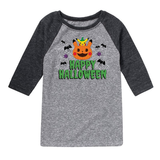 Boys' - Pokémon - Happy Halloween Raglan Graphic T-Shirt