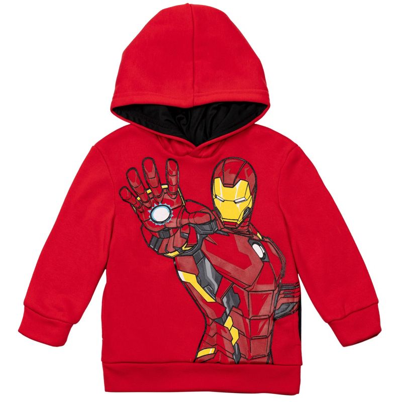 Marvel Avengers,Spider-Man Hulk Fleece Pullover Hoodie Little Kid to Big Kid