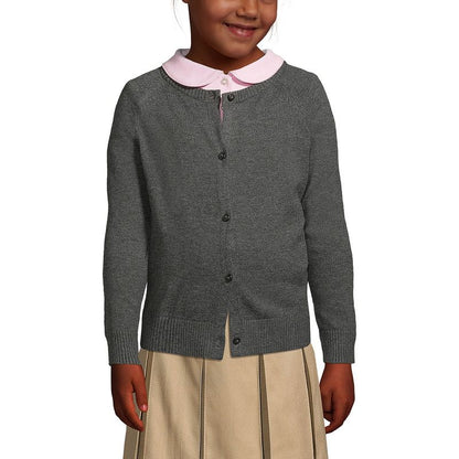 Lands' End School Uniform Kids Cotton Modal Cardigan Sweater