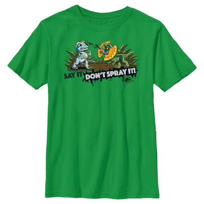 Boy's Jurassic World Say It Don't Spray It T-Shirt