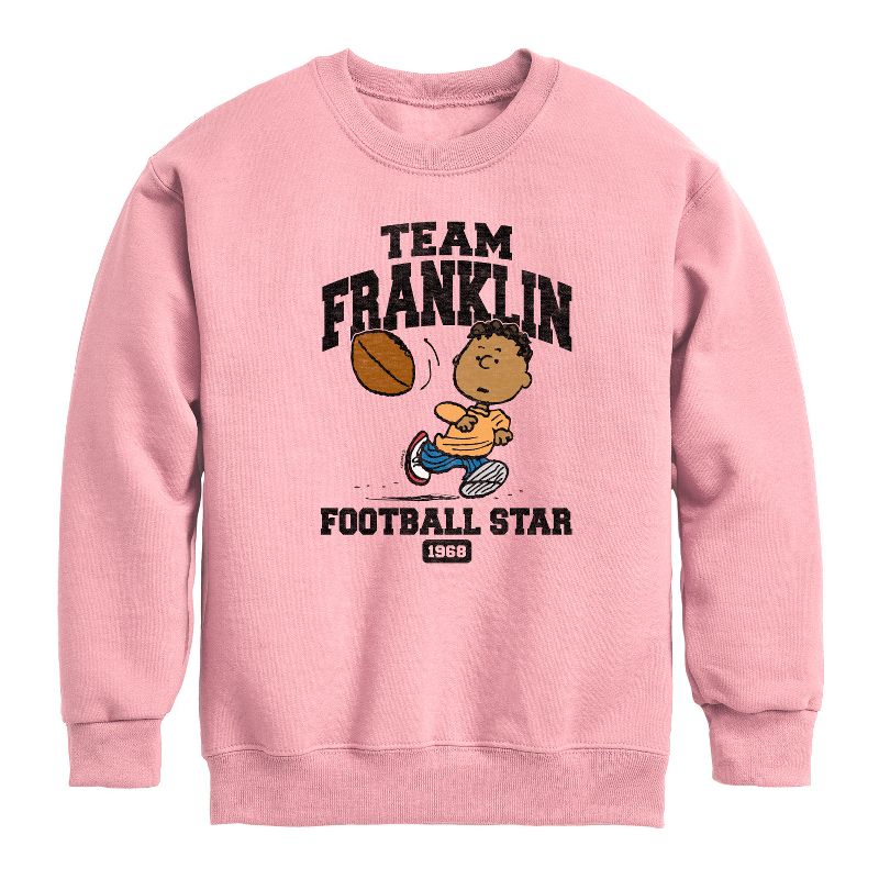 Boys' - Peanuts - Team Franklin Graphic Long Sleeve Fleece Sweatshirt