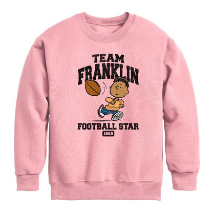 Boys' - Peanuts - Team Franklin Graphic Long Sleeve Fleece Sweatshirt