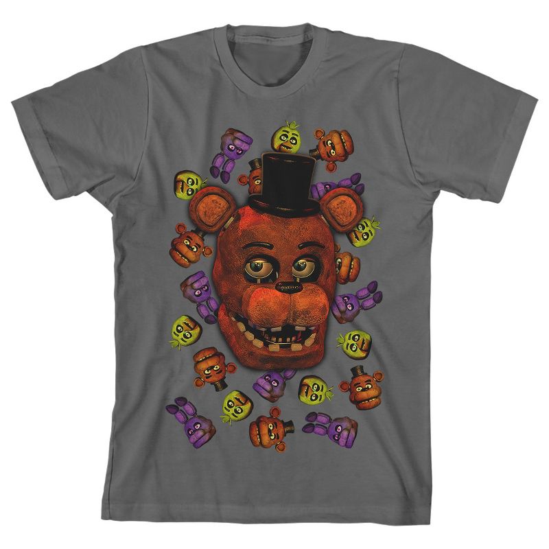 تي شيرت رمادي للأولاد من Five Nights At Freddy's Big Freddy Face