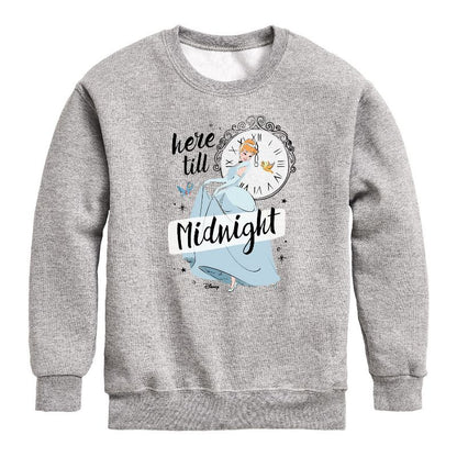 Boys' - Disney - Here Till Midnight Graphic Long Sleeve Fleece Sweatshirt