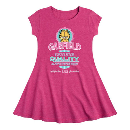 Girls' - Garfield - Genuine Attitude Fit & Flair Cap Sleeve Dress
