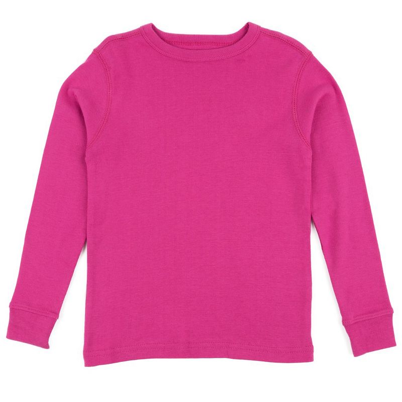 Leveret Kids Long Sleeve Solid Classic Color T-Shirt