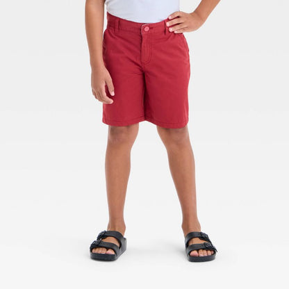 Boys' Regular Fit Flat Front 'At the Knee' Chino Shorts - Cat & Jack™