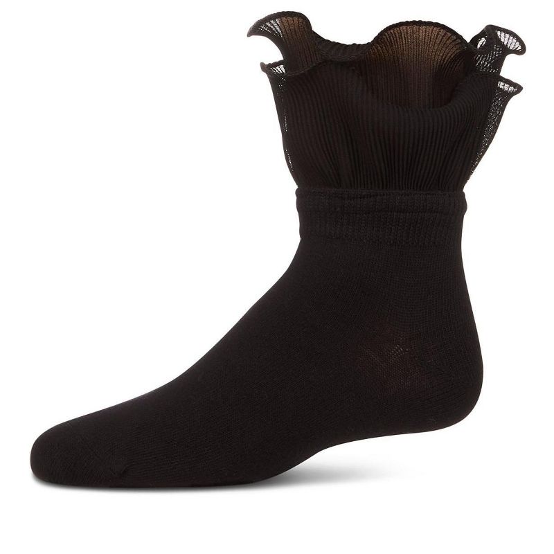 Memoi Girls' Dual Layer Ruffle Anklet Socks