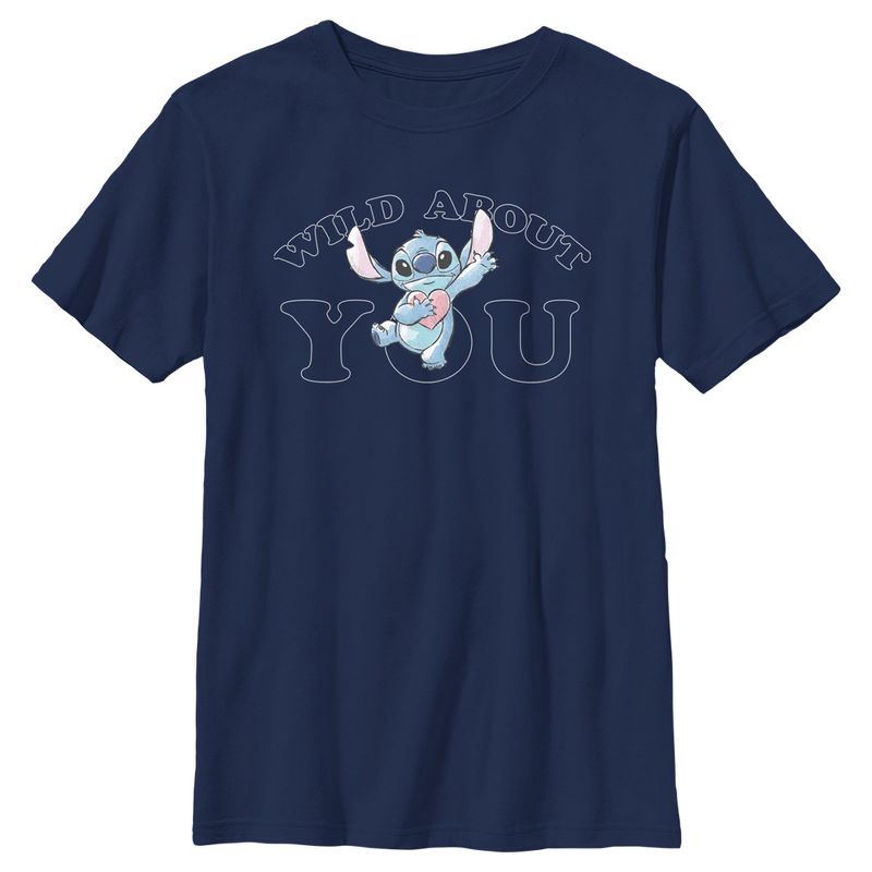 تي شيرت "ليلو وستيتش" للأولاد مطبوع عليه "Wild About You"