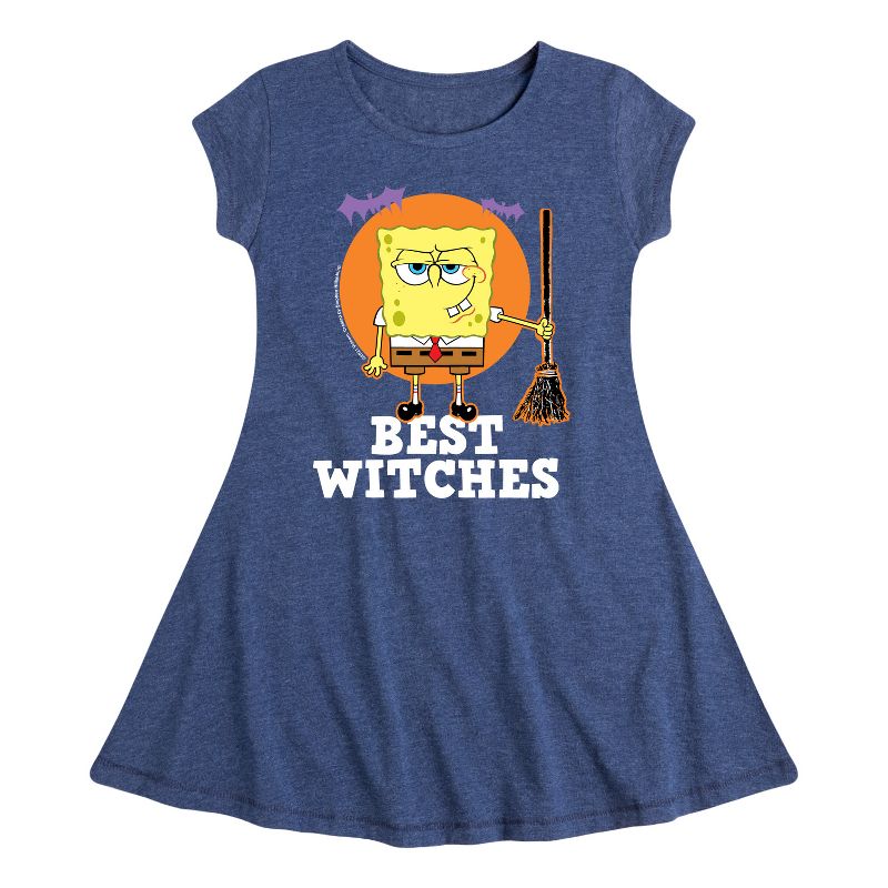 Girls' - SpongeBob SquarePants - Best Witches Fit & Flair Cap Sleeve Dress