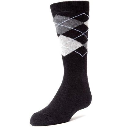 Memoi Prim and Preppy Boys Cotton Blend Argyle Socks