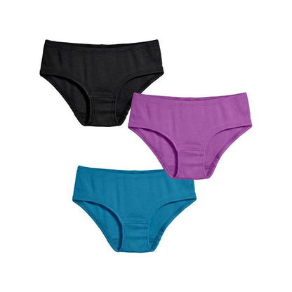 City Threads Girls Soft 100% Organic Cotton Briefs, 3-Pack - USA-Made