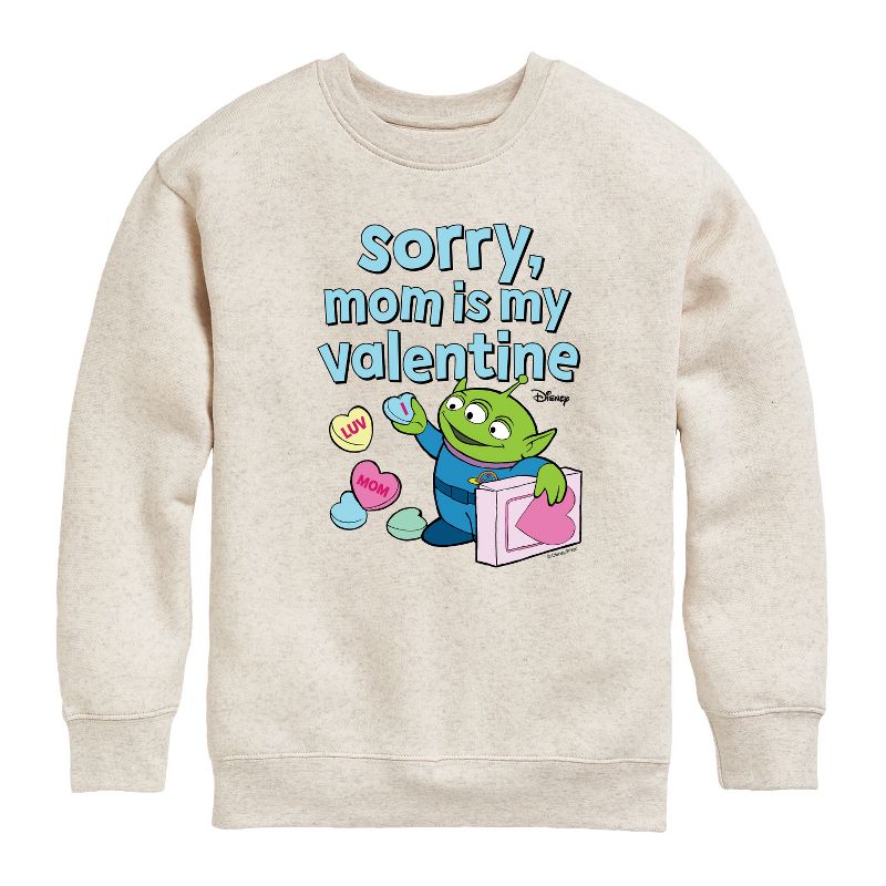 سويت شيرت صوف بأكمام طويلة مطبوع عليه عبارة "Sorry Mom My Valentine" للأولاد - Toy Story -