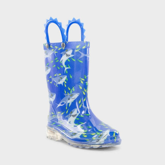 Western Chief Toddler Girls' Sharks Swim Rain Boots - Blue