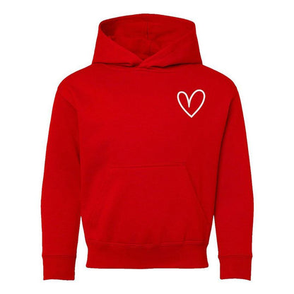 هودي جرافيكي للشباب بطبعة قلب مطرزة يدويًا من متجر جونيبر