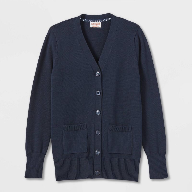 Girls' Long Uniform Cardigan - Cat & Jack™