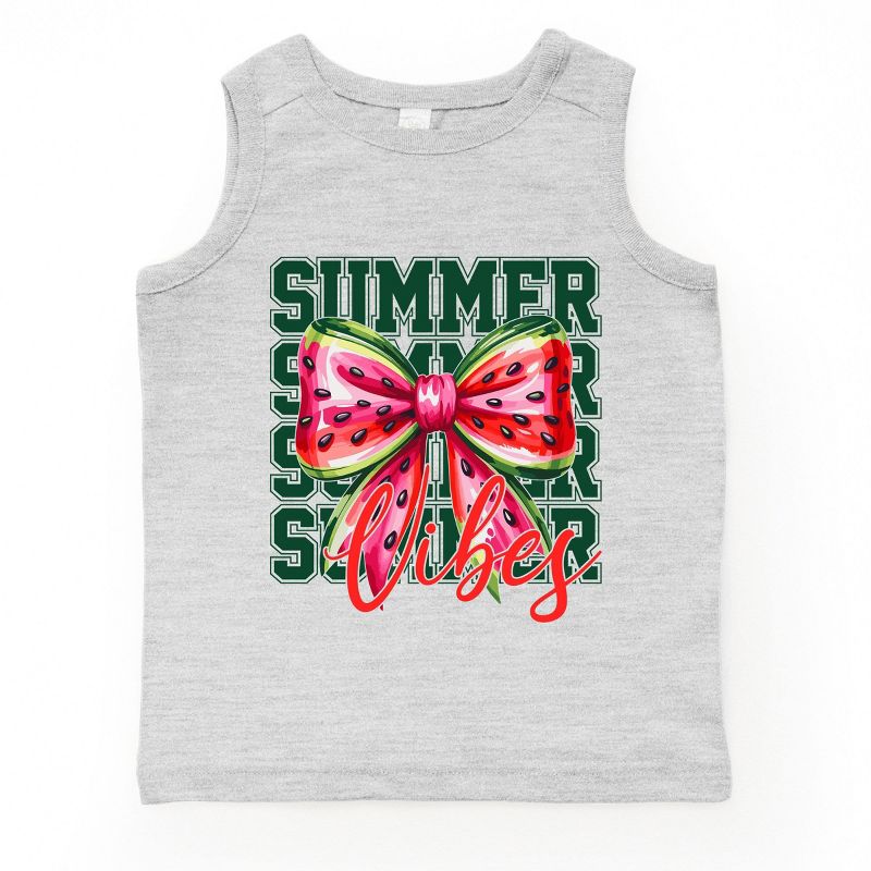 The Juniper Shop Coquette Watermelon Bow Summer Chart Youth Tank Top