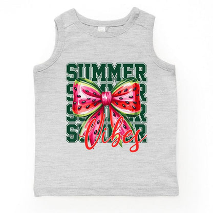 The Juniper Shop Coquette Watermelon Bow Summer Chart Youth Tank Top