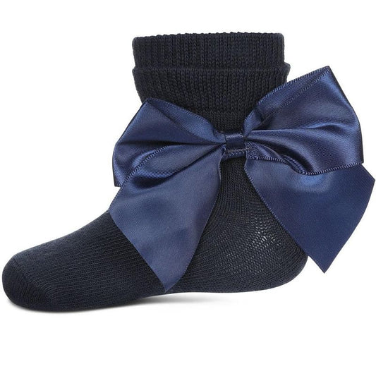 Memoi Girls' Silky Side Bow Anklet Socks