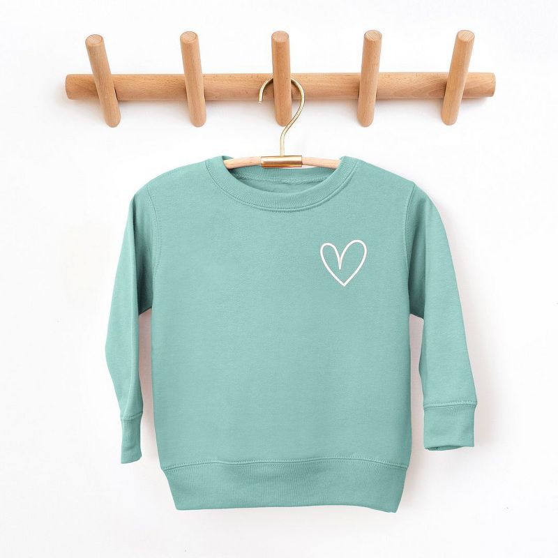 The Juniper Shop Embroidered Hand Drawn Heart Youth Ultra-Soft Graphic Sweatshirt