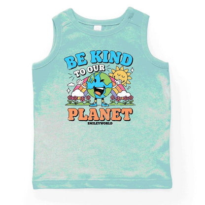 بلوزة بدون أكمام للشباب بألوان قوس قزح من متجر جونيبر سمايلي وورلد كن لطيفًا مع كوكبنا