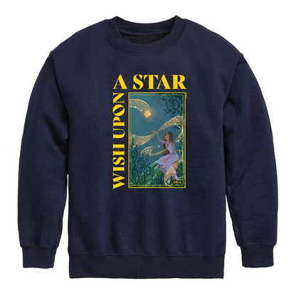 Boys' - Disney - Wish Upon A Star Graphic Long Sleeve Fleece Sweatshirt
