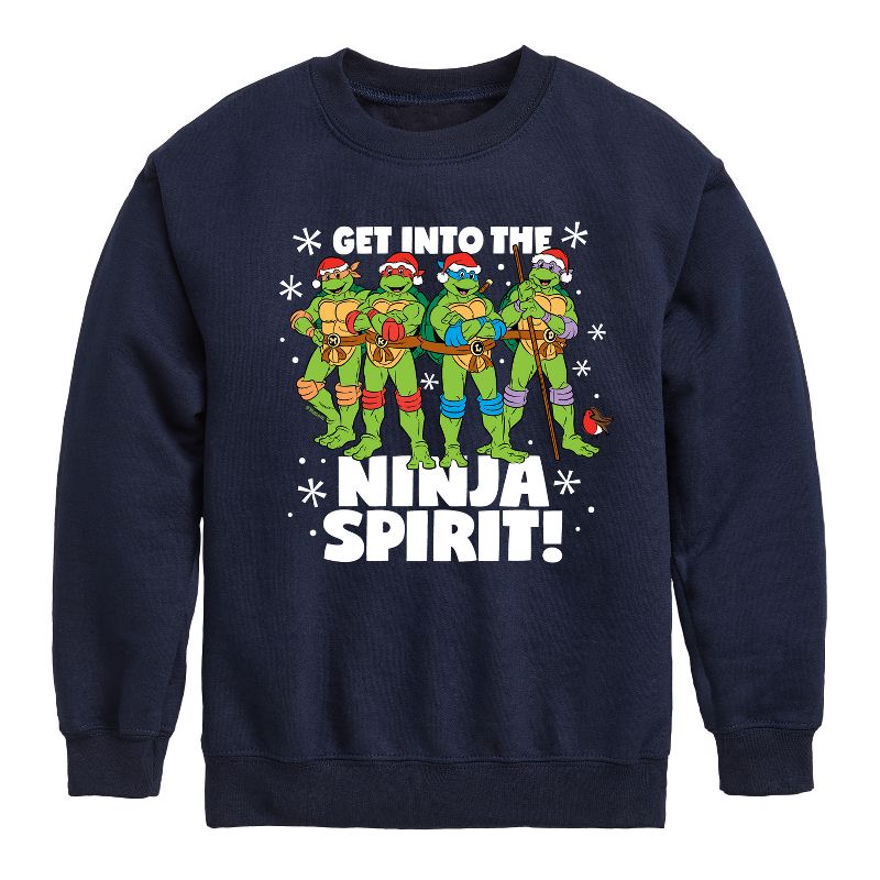 Boys' - Teenage Mutant Ninja Turtles - Get Into The Ninja Spirit Graphic Long Sleeve Fleece Sweatshirt