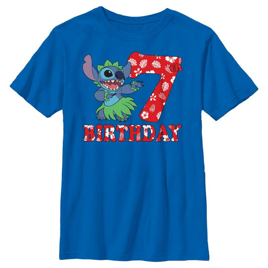 Boy's Lilo & Stitch 7th Birthday Hula Dance T-Shirt