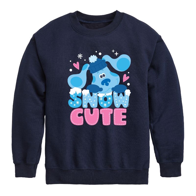 Boys' - Blue's Clues & You! - Snow Cute Graphic Long Sleeve Fleece Sweatshirt