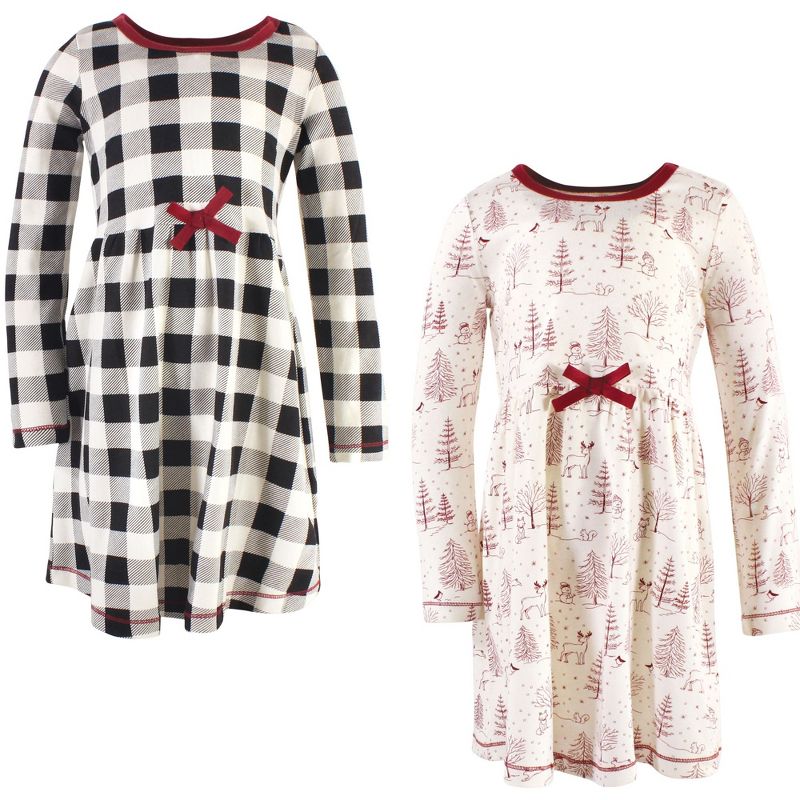 Luvable Friends Touched by Nature Long-Sleeve Dresses 2pk