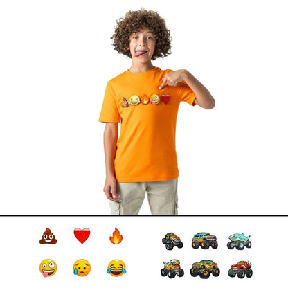 Rabble Gender Neutral Kids' Tshirt with Emojis Expressway Dabblz Bundle