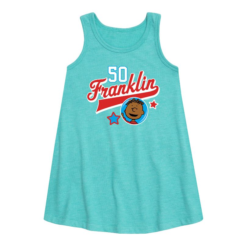 Girls' - Peanuts - Franklin Athletic 50 Graphic Sleeveless Aline Dress