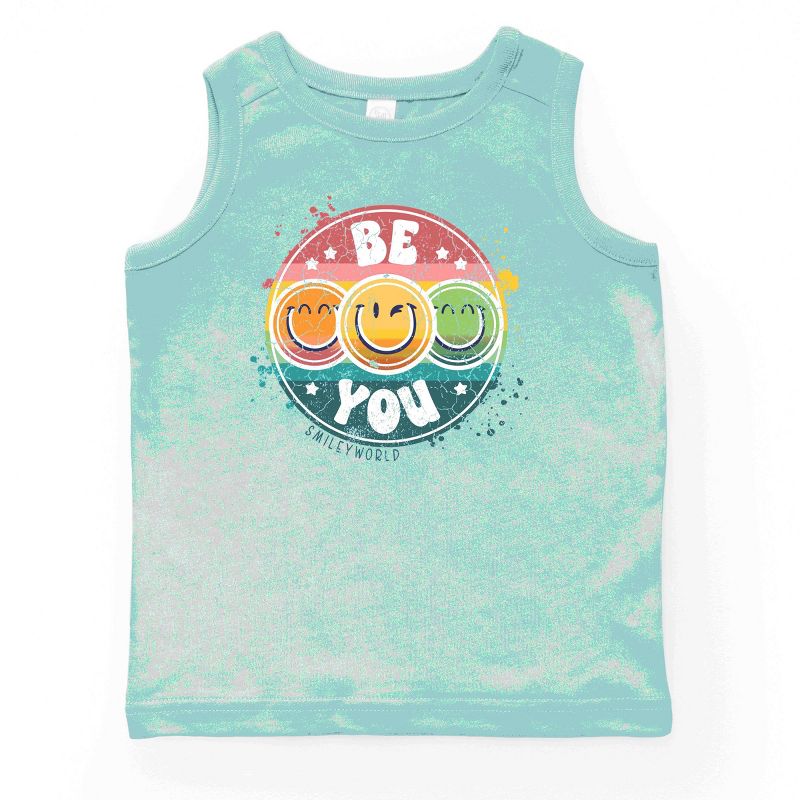 بلوزة بدون أكمام للشباب بتصميم دائرة قوس قزح من ذا جونيبر شوب سمايلي وورلد بي يو