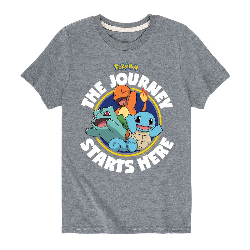 تي شيرت جرافيكي بأكمام قصيرة للأولاد - بوكيمون - رحلة تبدأ من هنا