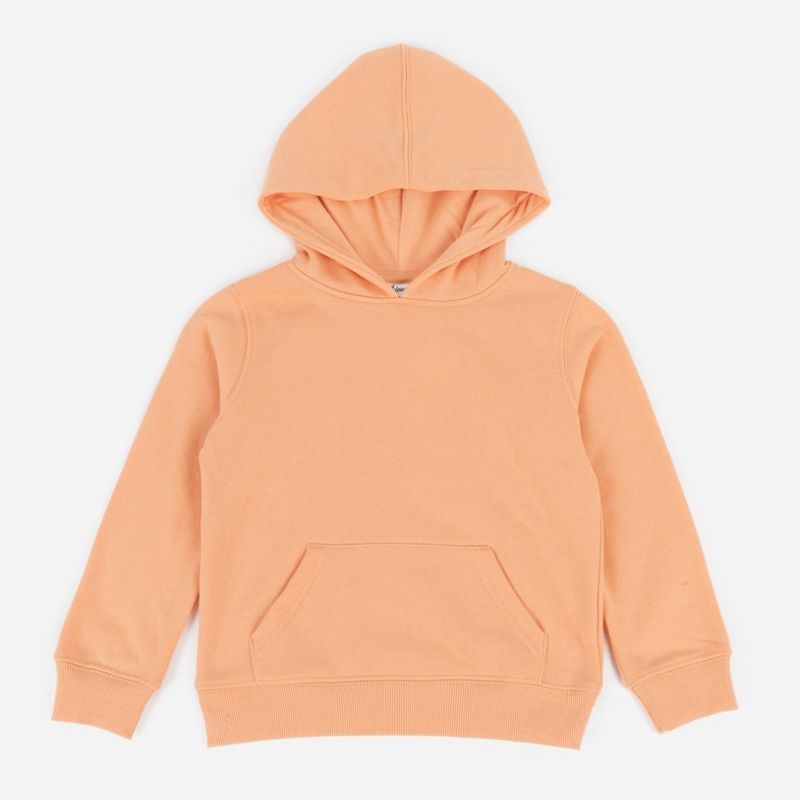 Leveret Kids Hooded Sweatshirt - Kids Hoodie Pullover Sweatshirt- With Kangaroo Pocket  - Boho Solid Color