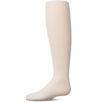 Memoi Girls' Elegant Ribbed Nylon Tights Black 2-4