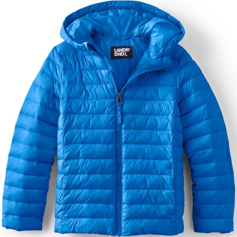 جاكيت Lands' End Kids ThermoPlume القابل للطي والمزود بغطاء رأس