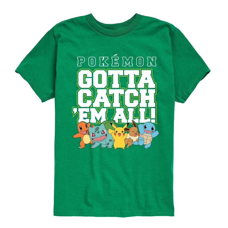 تي شيرت جرافيكي بأكمام قصيرة للأولاد من بوكيمون - يجب أن نمسكهم جميعًا