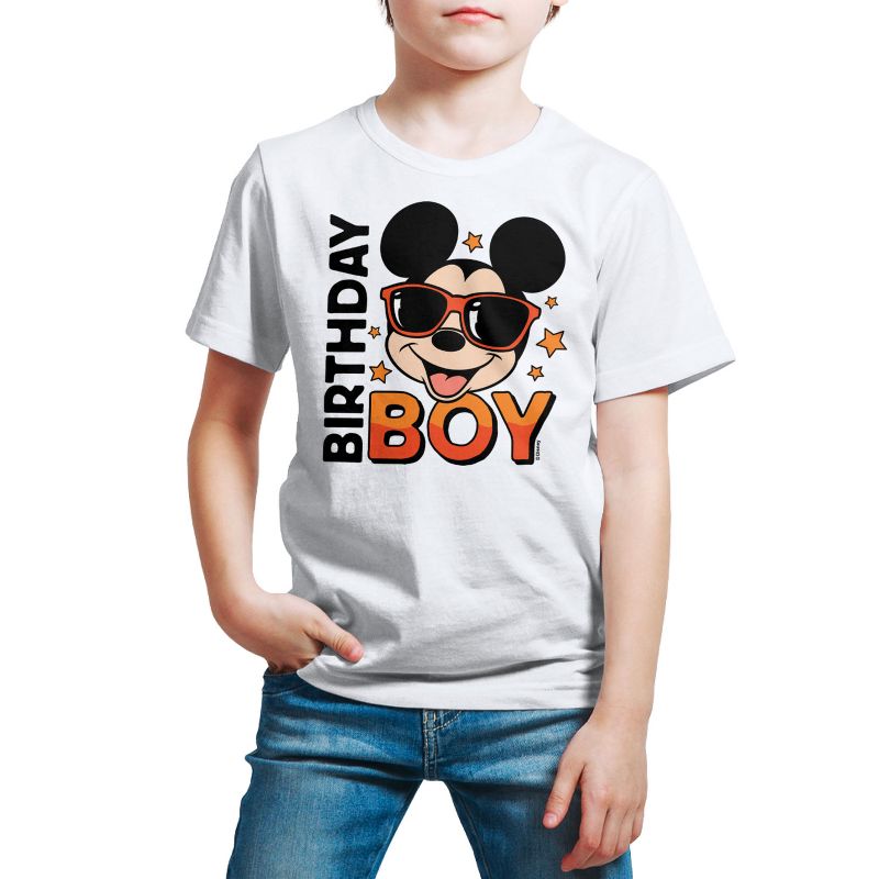 Boys' - Disney - Mickey Birthday Boy Short Sleeve Graphic T-Shirt