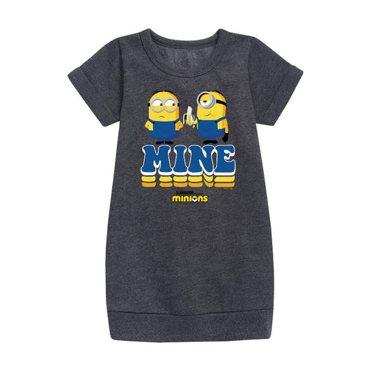 Girls' - Despicable Me Minions - Mine Mine Mine Graphic Short Sleeve Fleece Dress