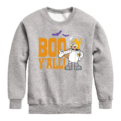 Boys' - SpongeBob SquarePants - Sandy Boo Y'all Graphic Long Sleeve Fleece Sweatshirt