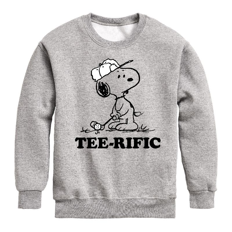 Boys' - Peanuts - Teerific Snoopy Graphic Long Sleeve Fleece Sweatshirt