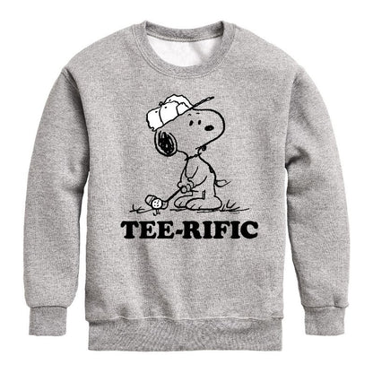 Boys' - Peanuts - Teerific Snoopy Graphic Long Sleeve Fleece Sweatshirt
