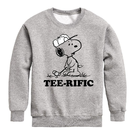 Boys' - Peanuts - Teerific Snoopy Graphic Long Sleeve Fleece Sweatshirt