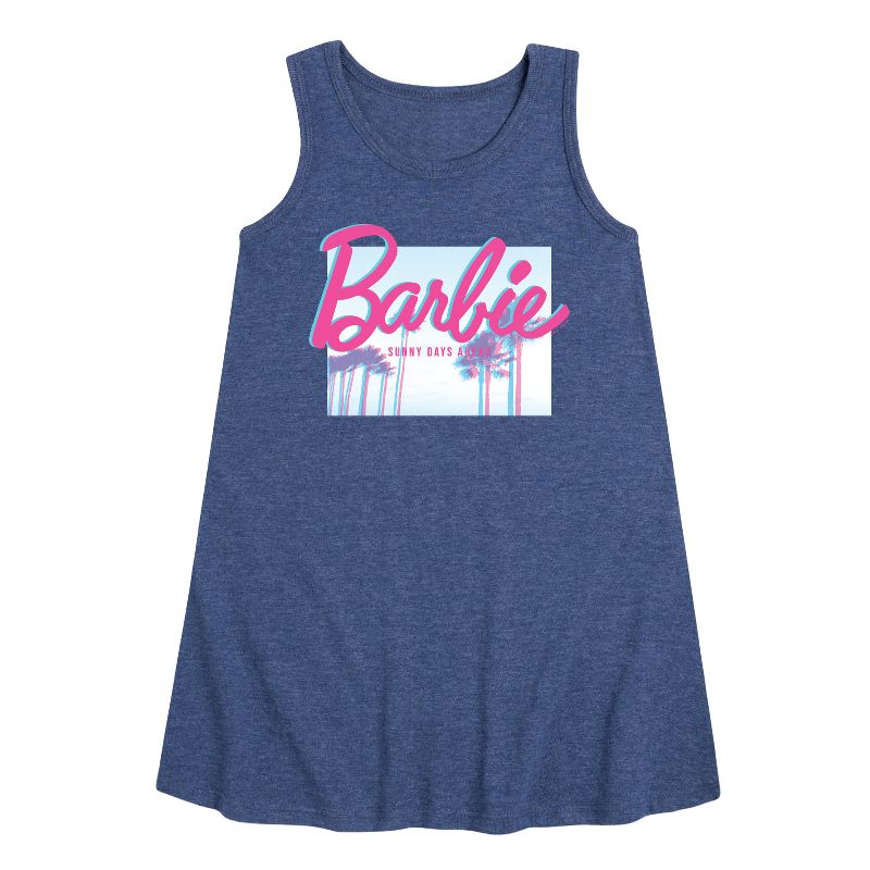 Girls' - Barbie - Sunny Days Ahead Graphic Sleeveless Aline Dress