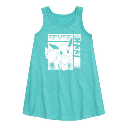 فستان EEVEE 133 جرافيكي بدون أكمام للفتيات - بوكيمون