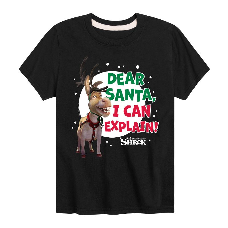 Boys' - Shrek - Dear Santa I Can Explain Short Sleeve Graphic T-Shirt