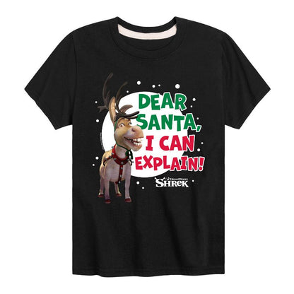 Boys' - Shrek - Dear Santa I Can Explain Short Sleeve Graphic T-Shirt