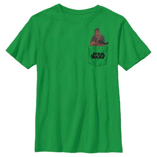 Boy's Star Wars: The Empire Strikes Back Chewbacca Faux Pocket Logo T-Shirt